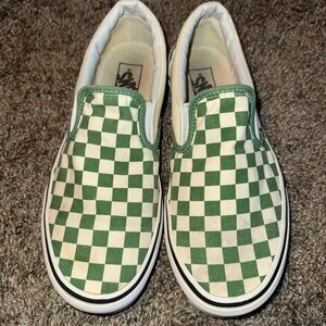 Vans Green and White Checkered